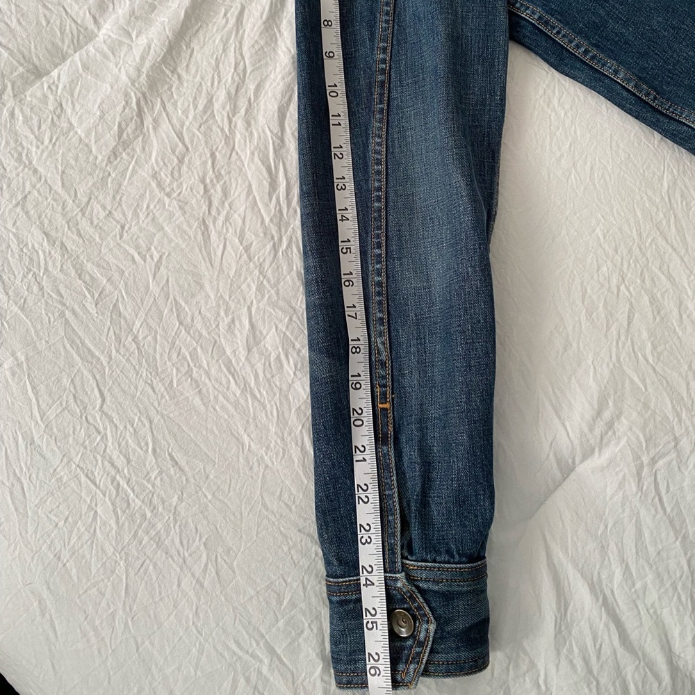 rag & bone Men's Denim Trucker Jacket in Dark Blue - Picture 6 of 12